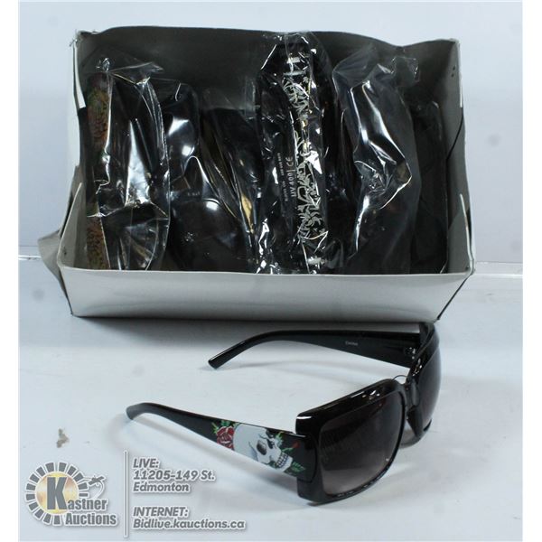 BOX OF SUNGLASSES.