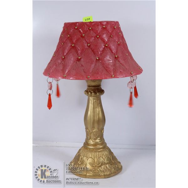 LAMP SHAPED CANDLE ON STAND