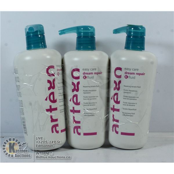 LOT OF 3 ARTEGO EASY CARE DREAM REPAIR FLUID.