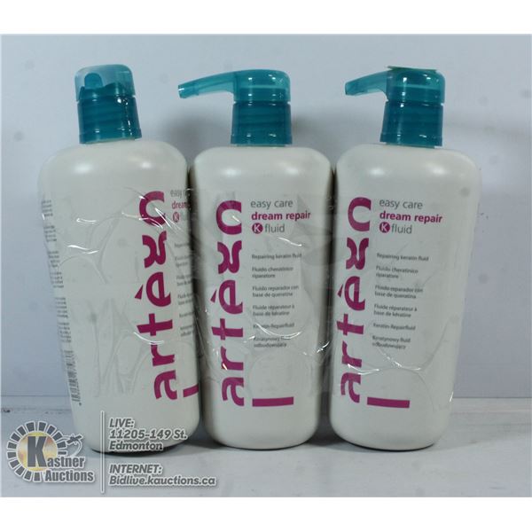 LOT OF 3 ARTEGO EASY CARE DREAM REPAIR FLUID.