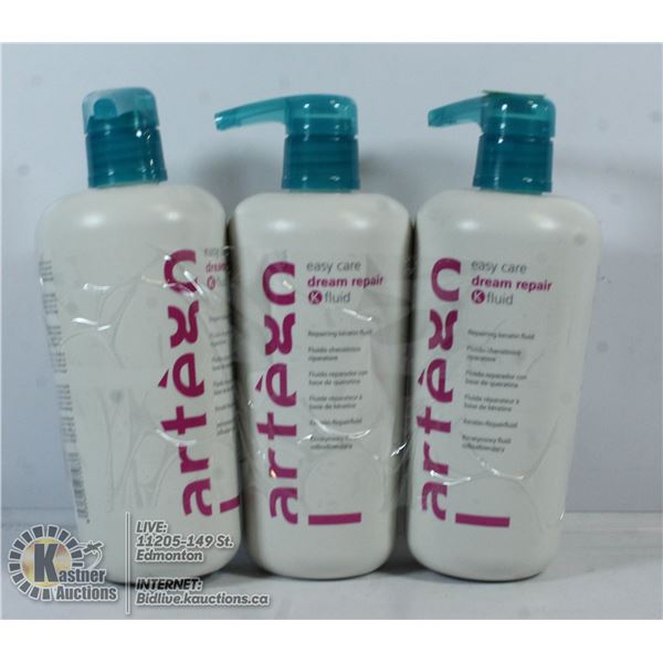 LOT OF 3 ARTEGO EASY CARE DREAM REPAIR FLUID.