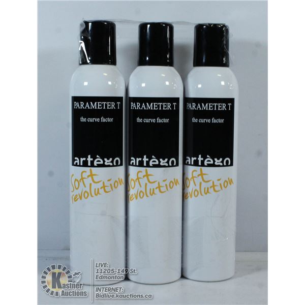 LOT OF 3 PARAMETER T ARTEGO "THE CURVE FACTOR."
