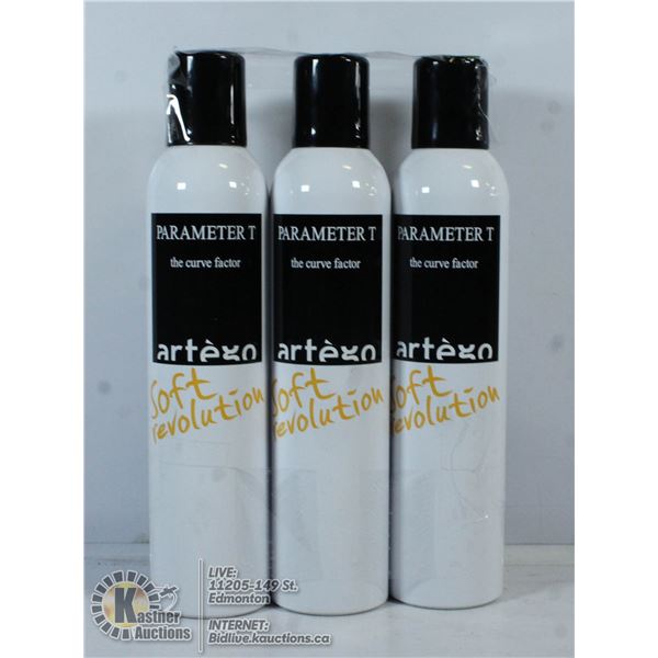 LOT OF 3 PARAMETER T ARTEGO "THE CURVE FACTOR."