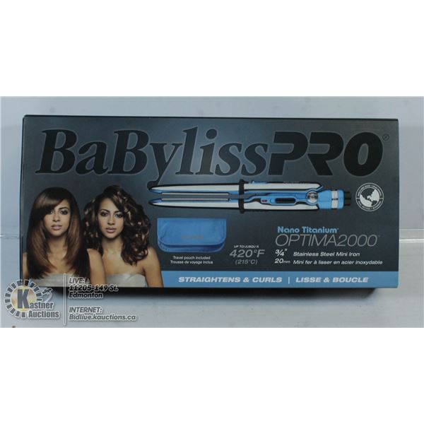 BABYLISS PRO OPTIMA2000 STRAIGHTENER/CURLER.