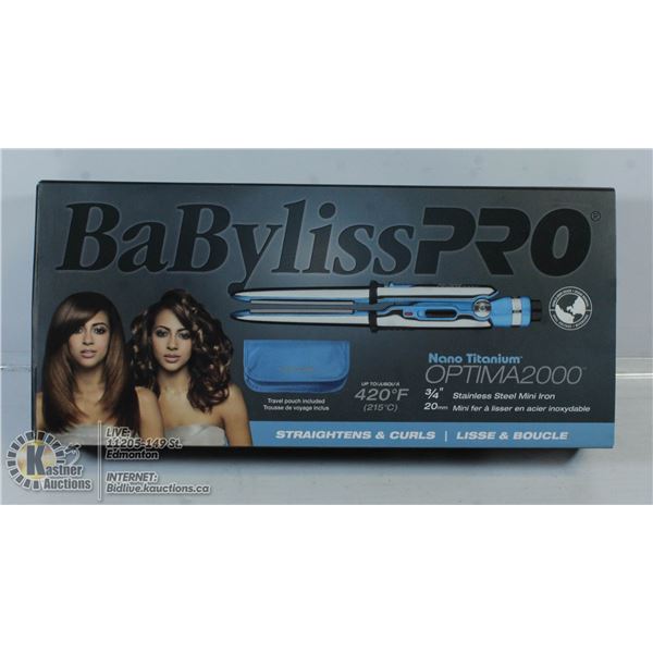 BABYLISS PRO OPTIMA2000 STRAIGHTENER/CURLER.