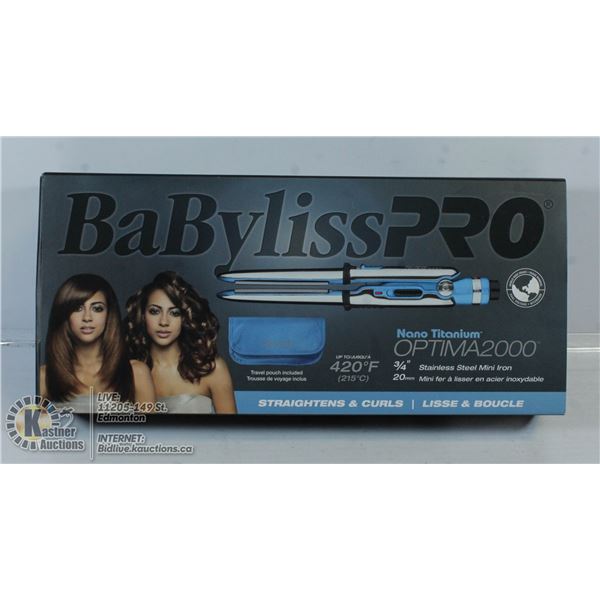 BABYLISS PRO OPTIMA2000 STRAIGHTENER/CURLER.