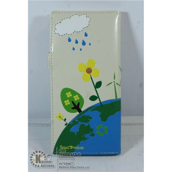 SHAGWEAR EARTH WALLET. CREAM.