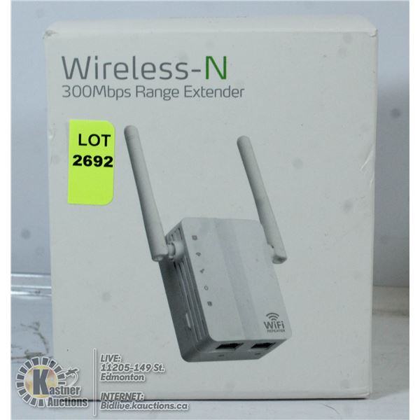 WIRELESS N 300MBPS RANGE EXTENDER.