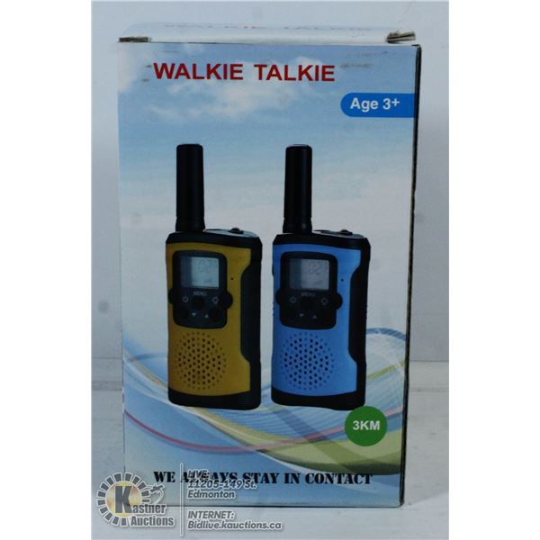 PAIR OF WALKIE TALKIES 3KM DISTANCE.