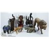 Image 1 : FLAT OF ASSORTED WOOD CARVINGS.
