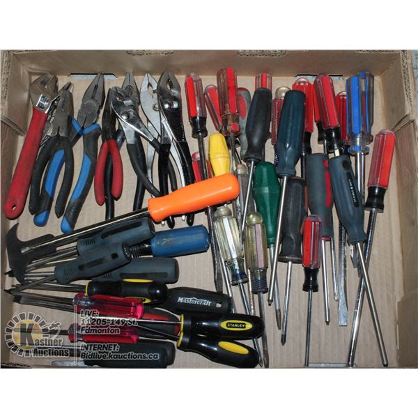 FLAT OF ASSORTED TOOLS.