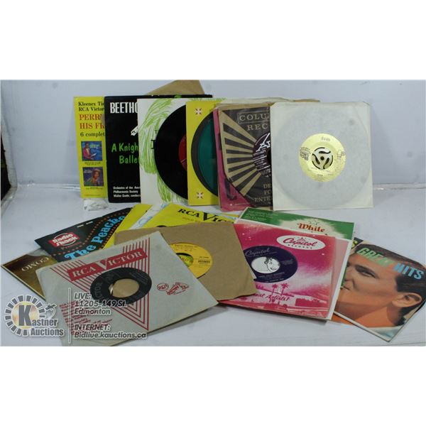 FLAT OF ASSORTED RECORDS.