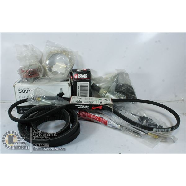 ALL NEW MERCHANDISE - AUTO-PARTS, CASTORS, BELTS &