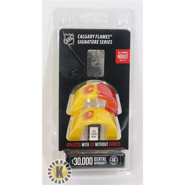 NEW NHL CALGARY FLAMES LICENSED 2PC HOCKEY MOUTH