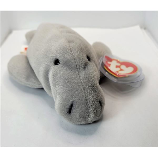 22)  TY BEANIE BABY 3RD GENERATION MANATEE,