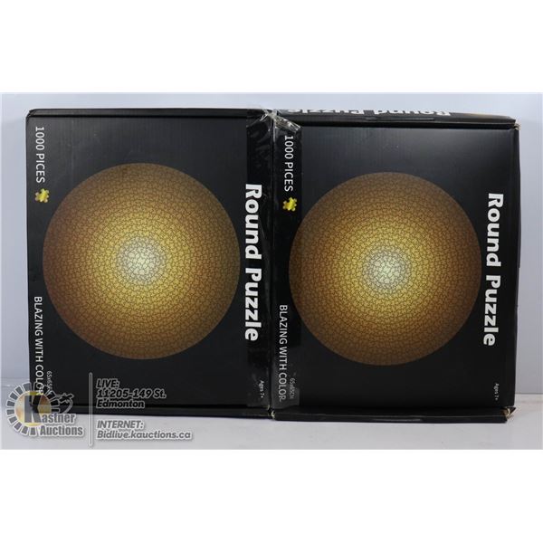 LOT OF 2 ROUND PUZZLE 1000PCS