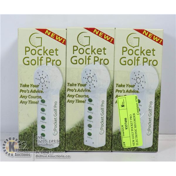 NEW GOLF POCKET PRO ELECTRONIC RECORDER