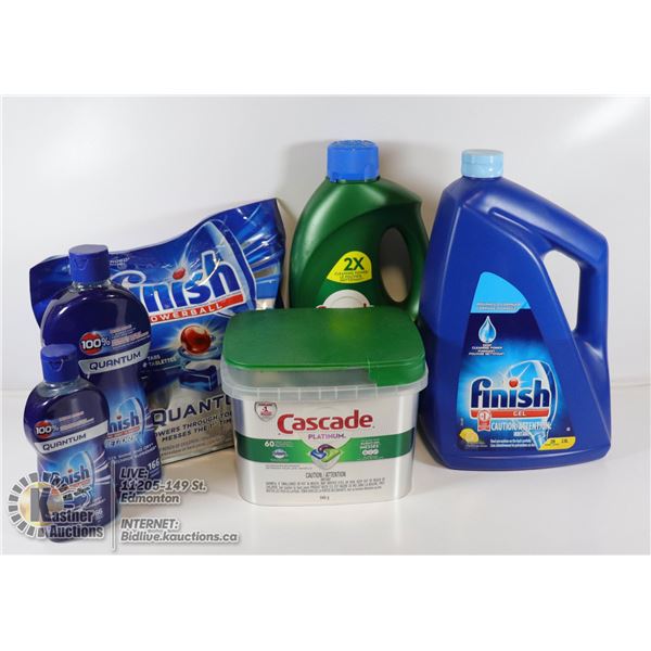 "FINISH" BRAND DISHWASHER CLEANING SUPPLIES BOX
