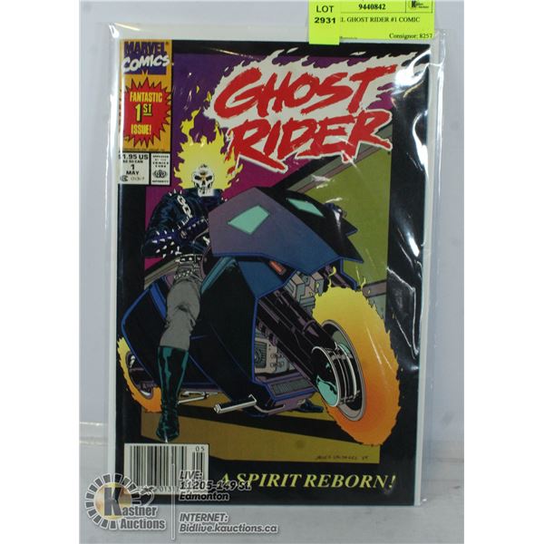 MARVEL GHOST RIDER #1 COMIC 1990