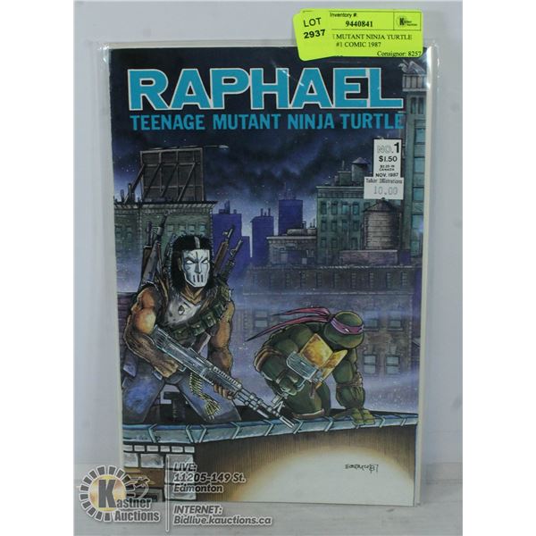 TEENAGE MUTANT NINJA TURTLE RAPHAEL #1 COMIC 1987