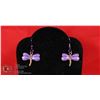 Image 1 : LIGHT PURPLE DRAGONFLY EARRINGS