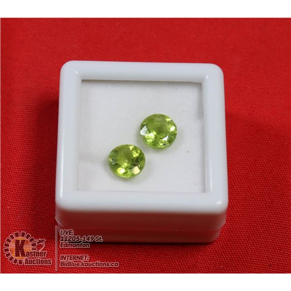 #172-GREEN PERIDOT GEMSTONES 2.26ct/7mm