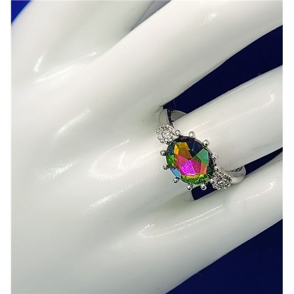 22)  LAB CREATED MYSTIC TOPAZ AND CLEAR