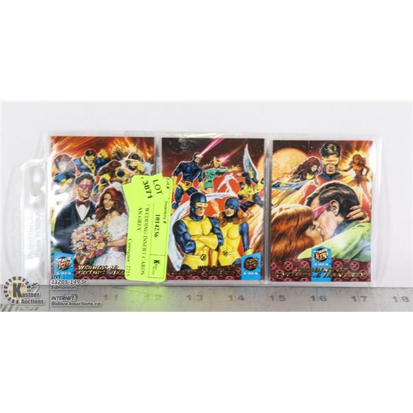 3 X X-MEN WEDDING INSERT CARDS CYCLOP JEAN GREY