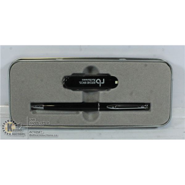 UNUSUED WATERMAN PEN & VICTORINOX KNIFE SET