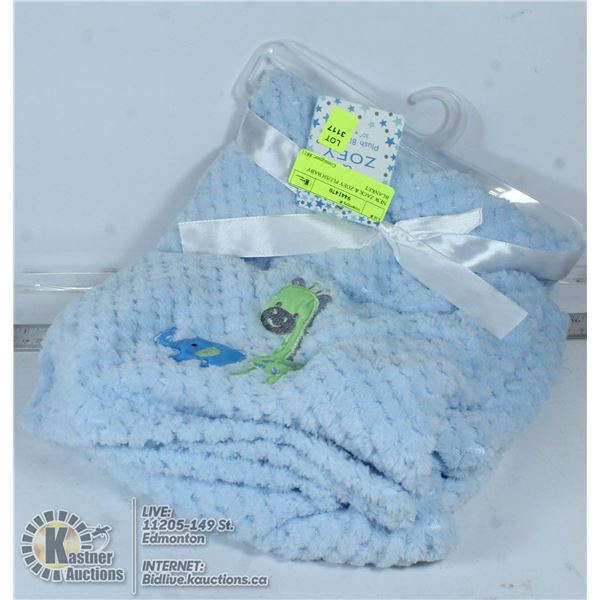 NEW ZACK & ZOEY PLUSH BABY BLANKET