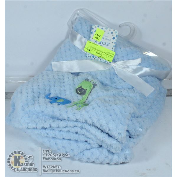 NEW ZACK & ZOEY PLUSH BABY BLANKET