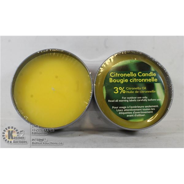 NEW 2 PACK OF CITRONELLA CANDLES