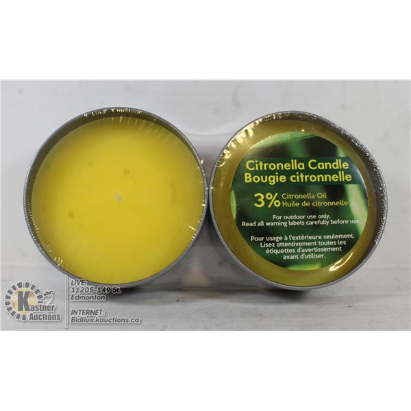 NEW 2 PACK OF CITRONELLA CANDLES