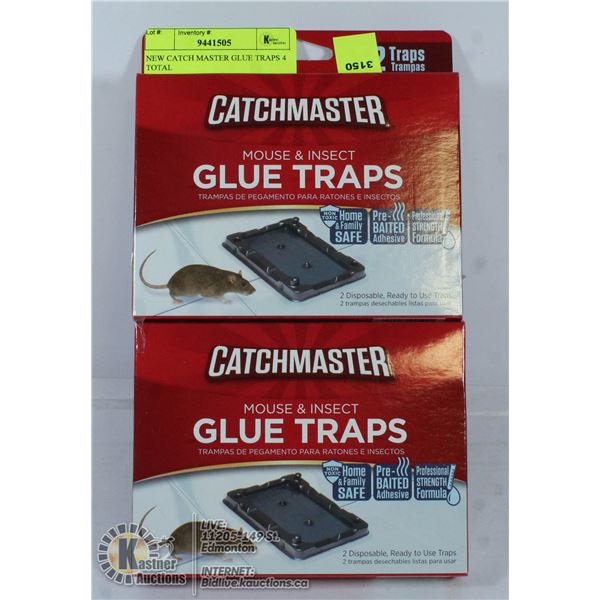 2 LARGE GLUE TRAPS BY CATCHMASTER