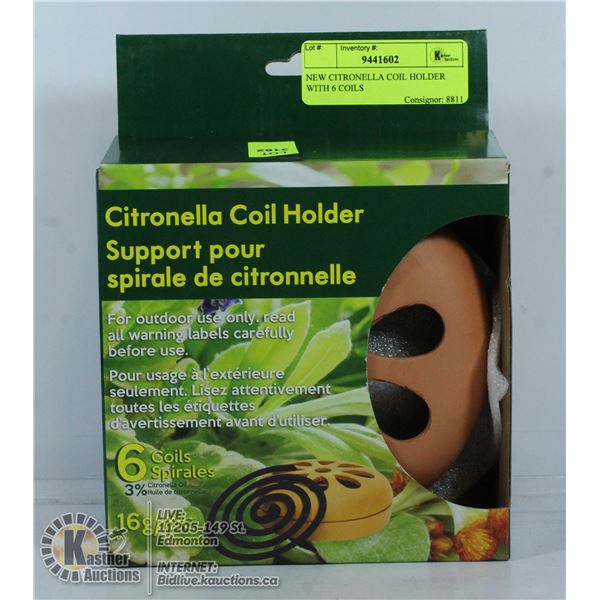 NEW CITRONELLA COIL HOLDER WITH 6 COILS