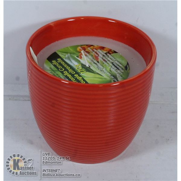 NEW 170G CITRONELLA CANDLE IN A CERAMIC POT