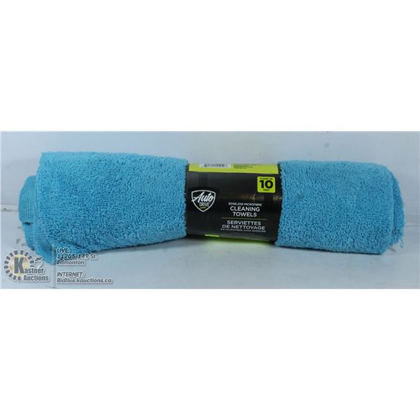 NEW 10PK OF MICROFIBER CLEANING TOWELS