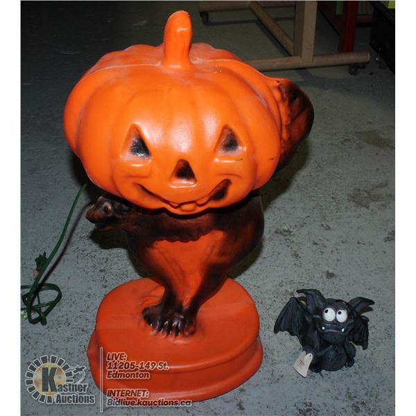 VINTAGE HALLOWEEN LIGHT-UP BLOW MOLD DECOR