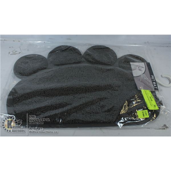 NEW GREY PAW PRINT PET MAT
