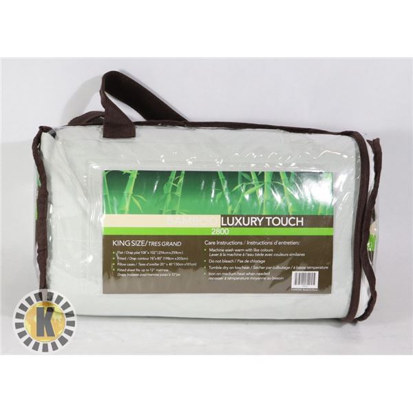 NEW BAMBOO LUXURY TOUCH KING SIZED SHEET SET