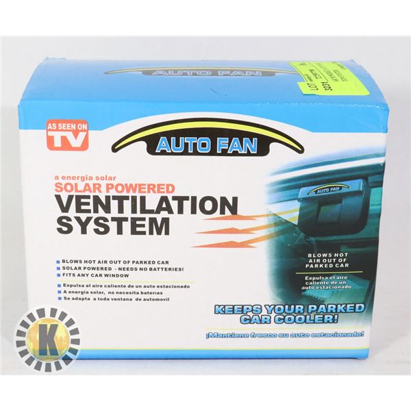 NEW SOLAR POWERED AUTO FAN VENTILATION SYSTEM