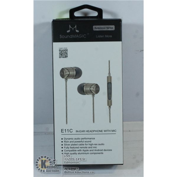 E11C IN EAR HEADPHONES WITH MICROPHONE.