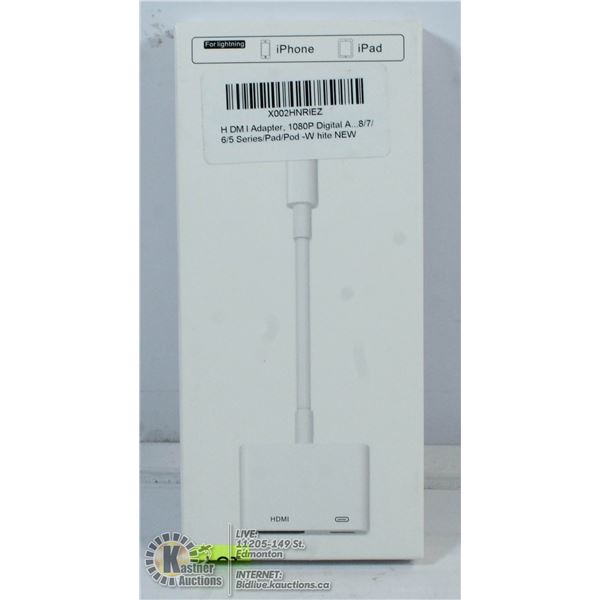 HDMI ADAPTOR 1080P HD FOR LIGHTENING IPHONE/IPAD