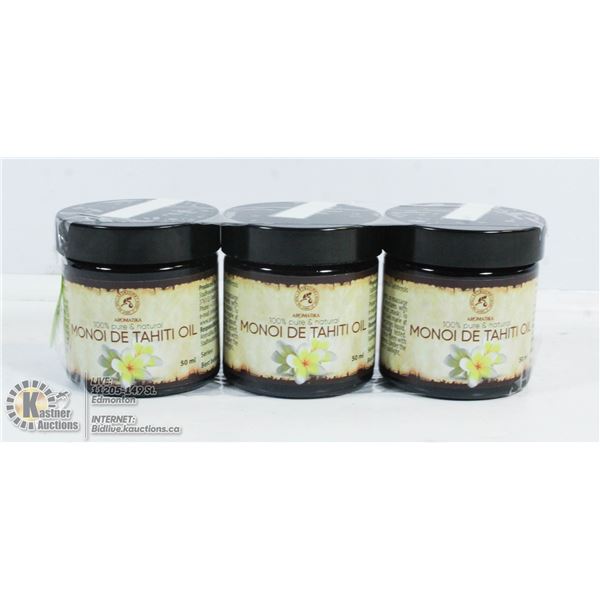 LOT OF 3 MONOI DE TAHITI OIL.