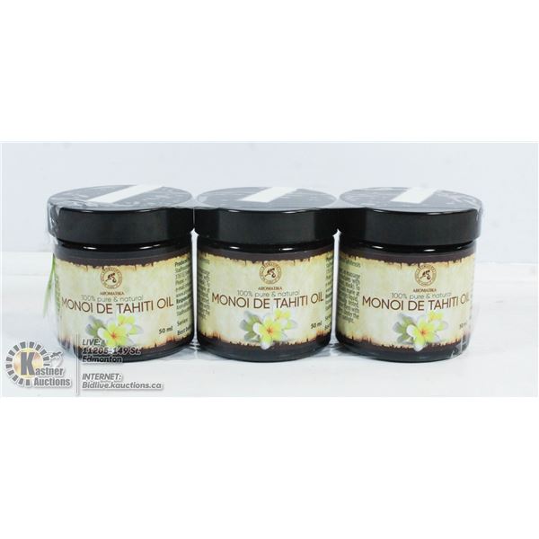 LOT OF 3 MONOI DE TAHITI OIL.