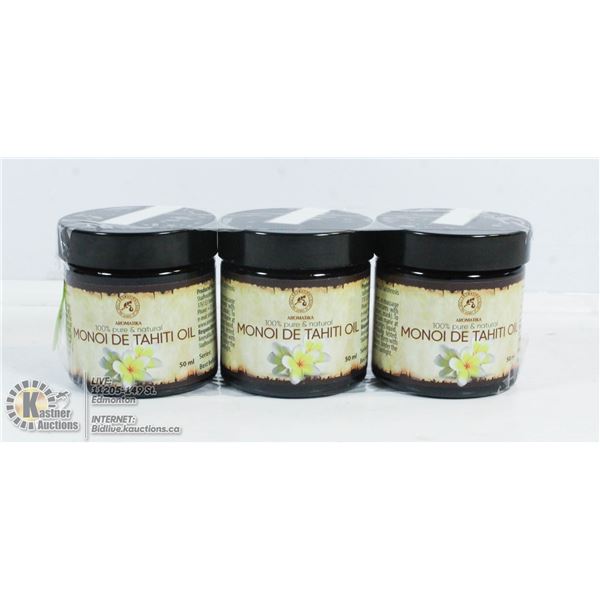 LOT OF 3 MONOI DE TAHITI OIL.