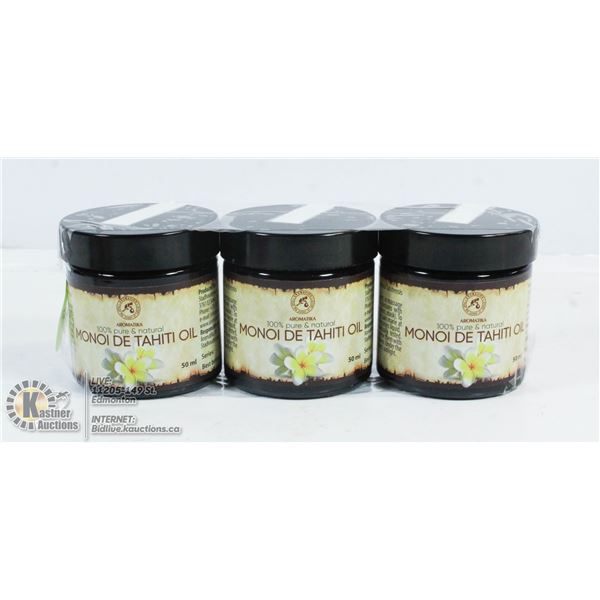 LOT OF 3 MONOI DE TAHITI OIL.