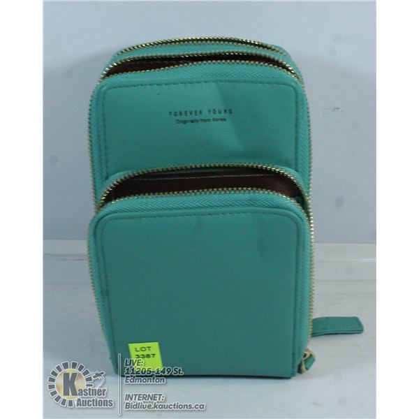 FOREVER YOUNG TEAL 3 POCKET PURSE.