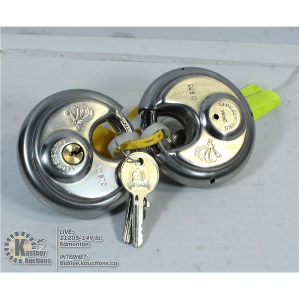 2 HEAVY DUTY LOCK AND KEY