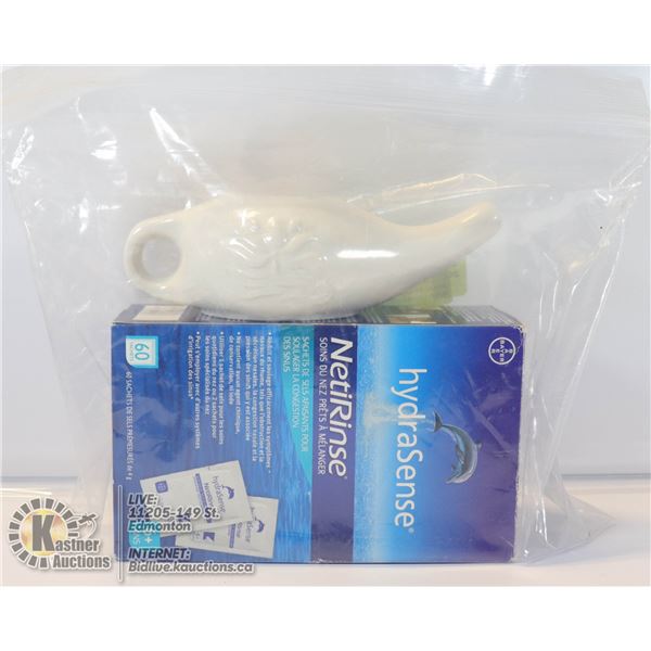 HIMALAYAN NETI POT AND HYDRASENSE SINUS RINSE PACK
